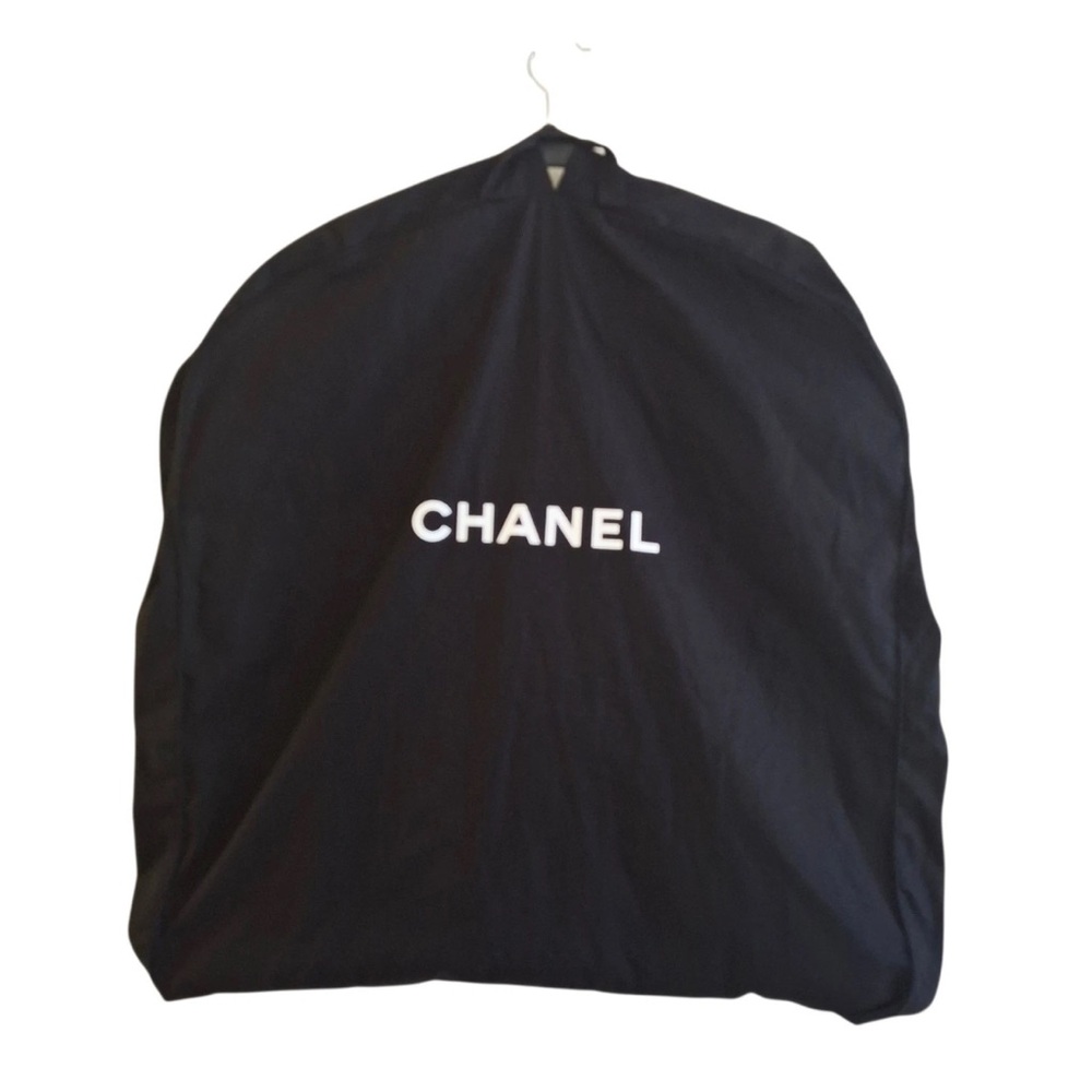 CHANEL Long Light Weight Black Cotton Garment Bag/Cover